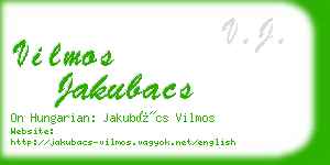 vilmos jakubacs business card